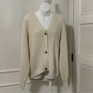 Sanctuary Cream Knitted Long Sleeve Loose Baggy Cardigan